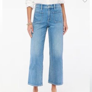 J.crew - cropped wide-leg patch-pocket jean all-day stretch